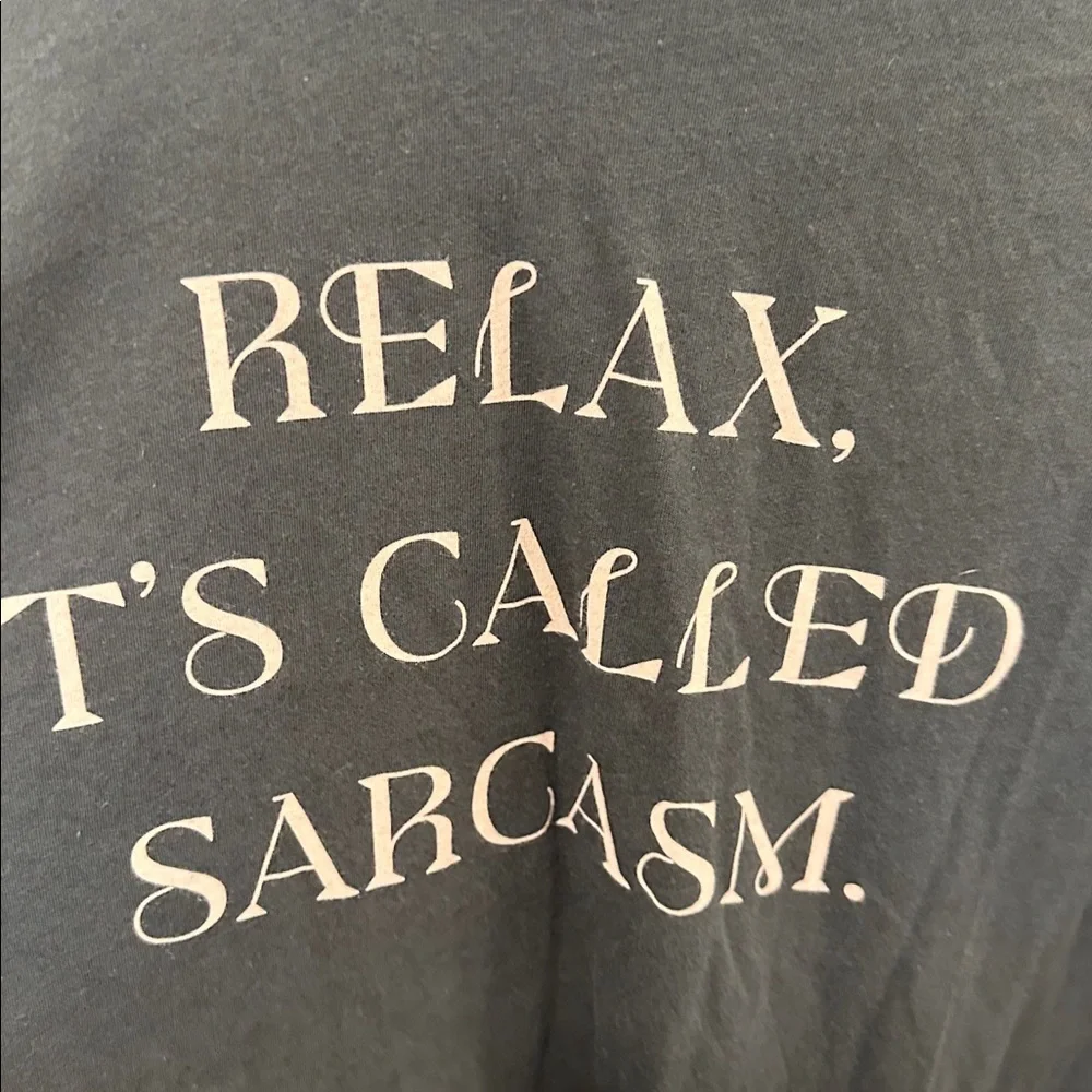 Torrid Black Graphic Long Sleeve Relax funny Sarcasm Tee plus 2X soft humor gift